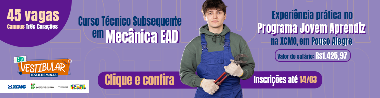 Inscreva-se, até 14/03, no curso Técnico em Mecânica EaD e receba por isso!