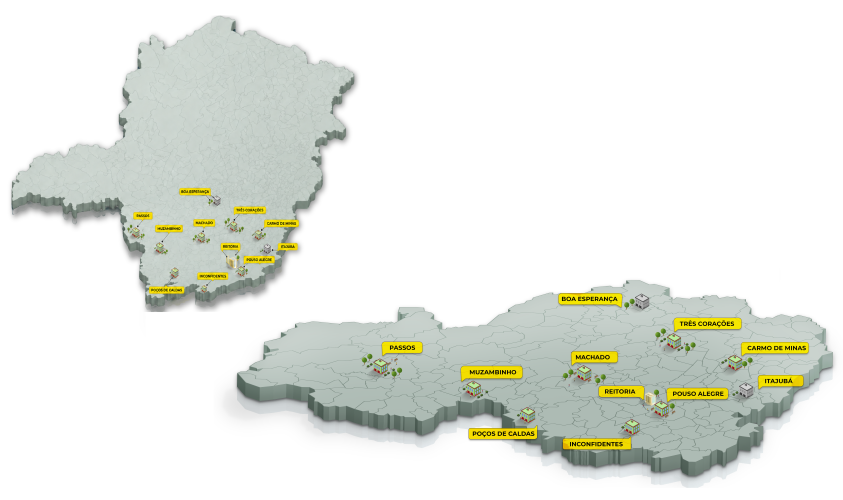 Mapa sul de minas 3D 2026 menor