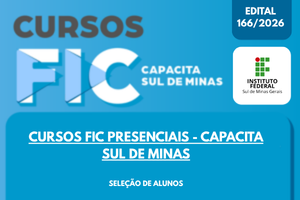 Cursos FIC Presenciais Capacita Sul de Minas Edital 166 2026