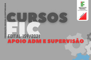 Edital 159.2021 Apoio ADM e Supervisor Capacita Sul de Minas