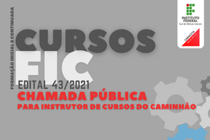 Banner Portal 300x200 Edital 43.20222 Instrutor para os cursos FIC do Projeto Capacita Sul de Minas