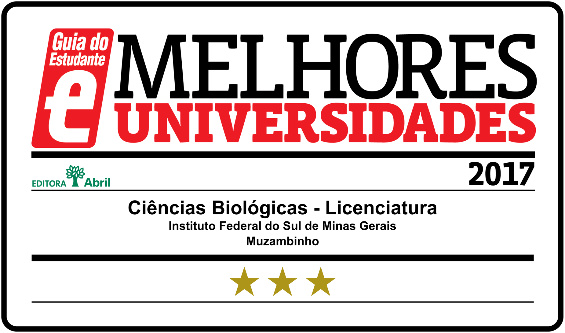 selos ge2017 Ciências Biológicas Muzambinho