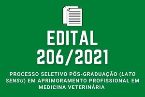 Processo seletivo Pós graduação Lato Sensu em Aprimoramento Profissional em Medicina Veterinária Banner Portal 300x200