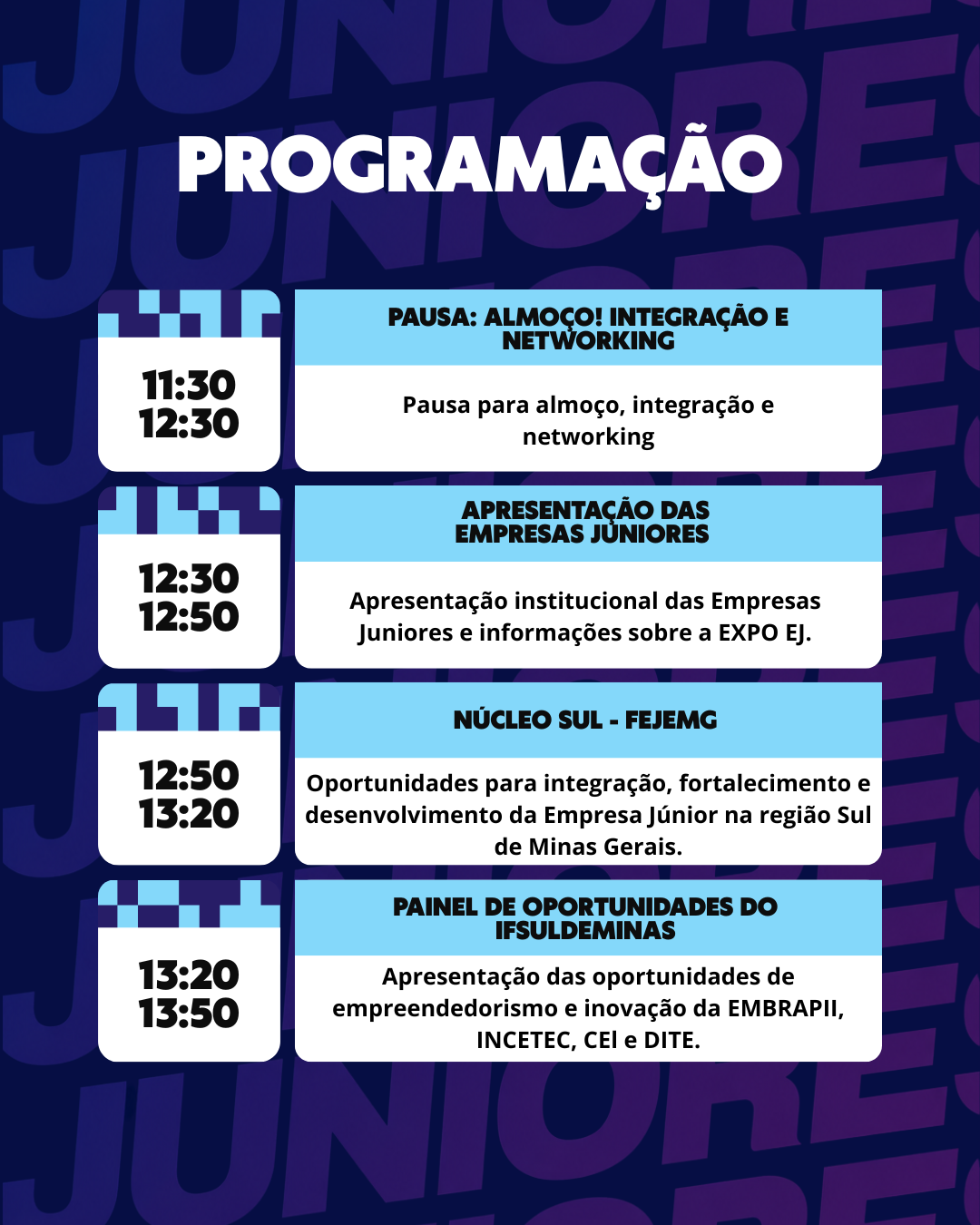 PROGRAMAÇÃO 7 Encontro das EJ Carrossel 1